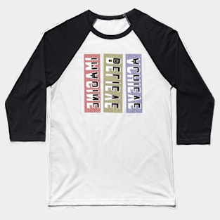 IMAGINE BELIEVE ACHIEVE DESIGN - MOTIVATION WORD Baseball T-Shirt